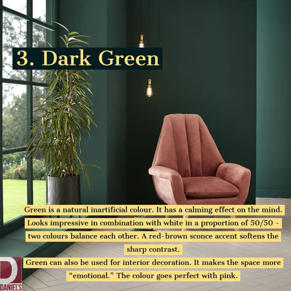 Dark Green Color Interior Design