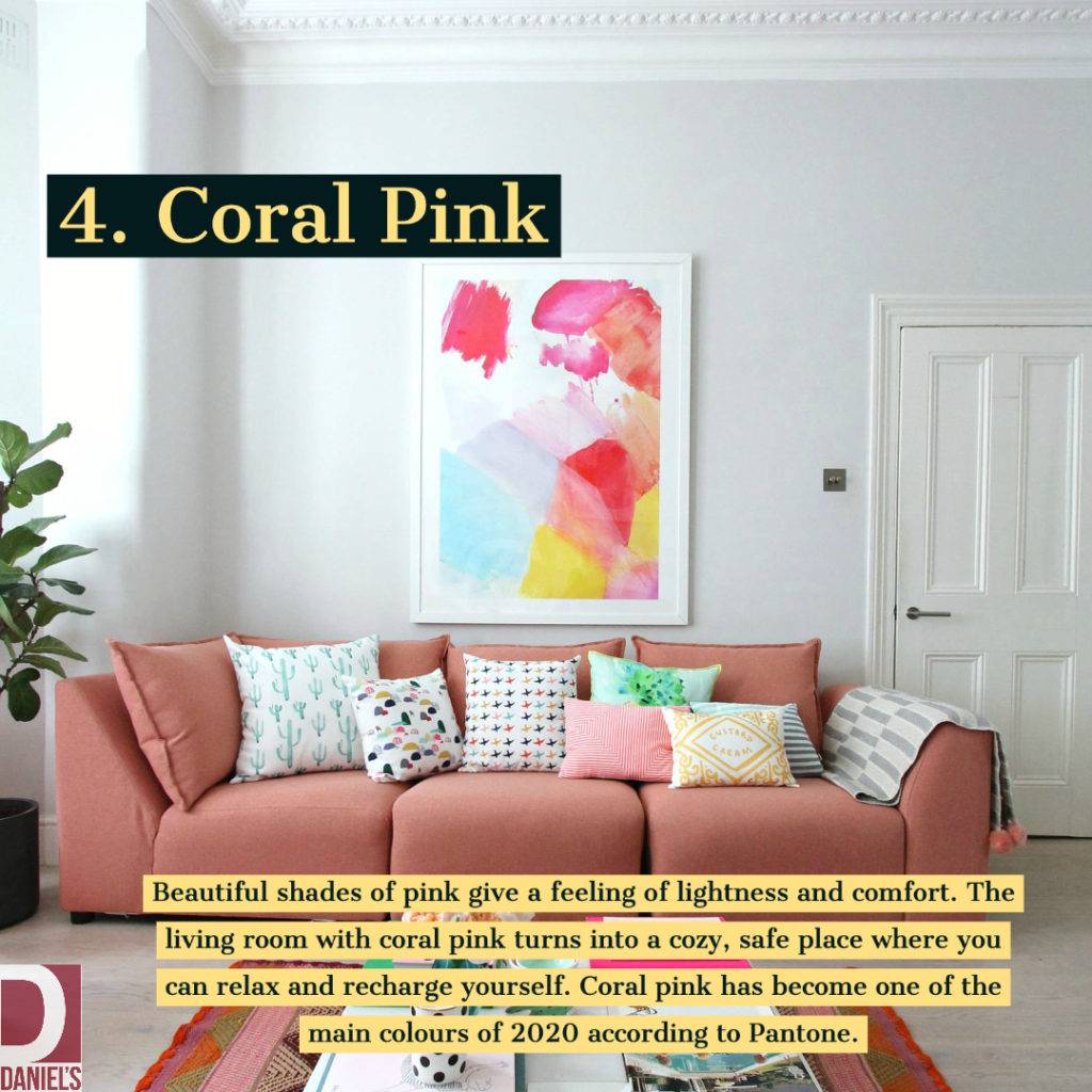 Coral Pink Color Interior Design