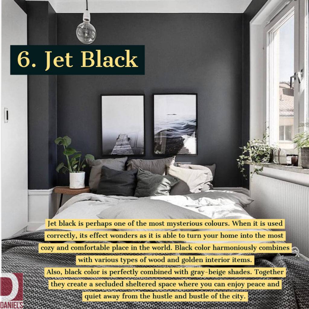 Jet Black Color Interior Design