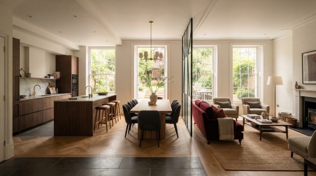 Broken-plan living ideas UK: thoughtful layouts for modern homes