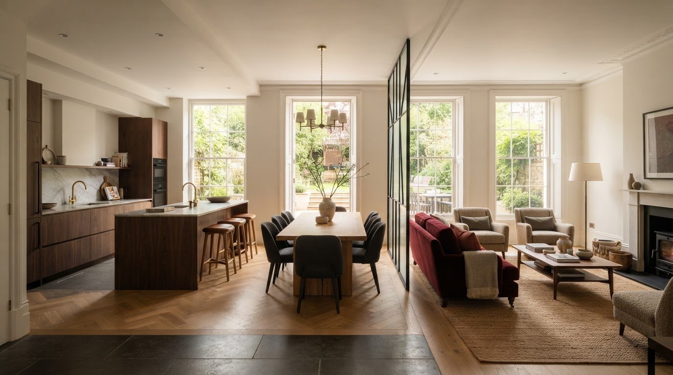 Broken-plan living ideas UK: thoughtful layouts for modern homes