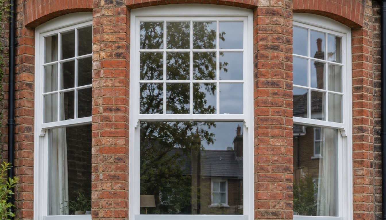 Joiner carrying out expert sash window repair on a Victorian property in London
