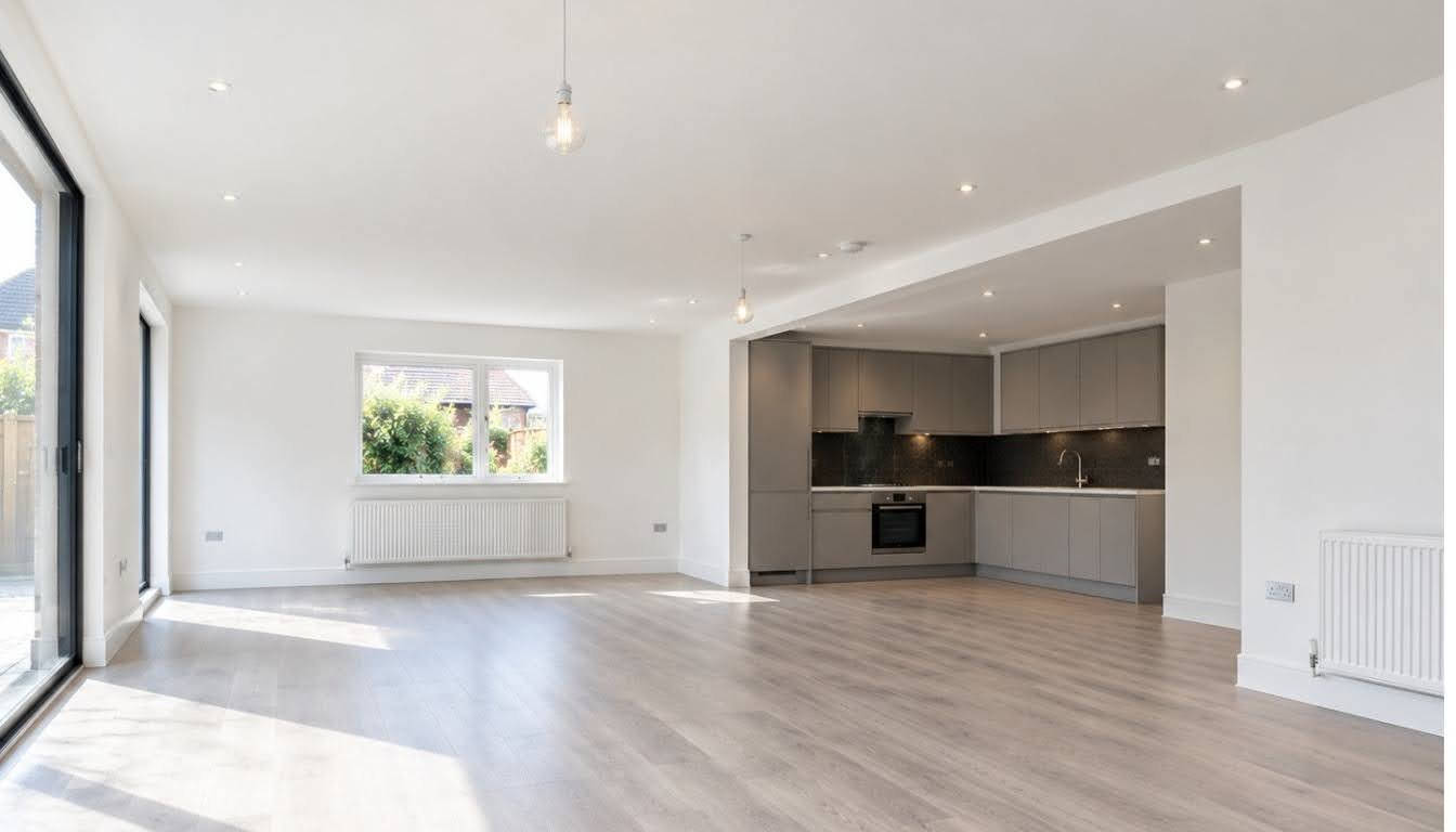 Finished home refurbishment showing quality workmanship and attention to detail